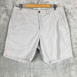 Bonobos 7 Inch Inseam Gray Shorts Casual Cotton Chino Golf Preppy Size 36